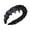 Black, variant on Cloth Wrapped Wavy Hairband with Teeth Comb Textured Plastic Headband for Women Non-Slip Hair Accessory Decorative Hair Pin for Long Short Curly Straight Hair Party Work School Gift