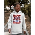 thumbnail image 2 of Happy 4Th Of July Day 8Th Bday Hoodie Juniors -Image by Shutterstock,  Small, 2 of 4