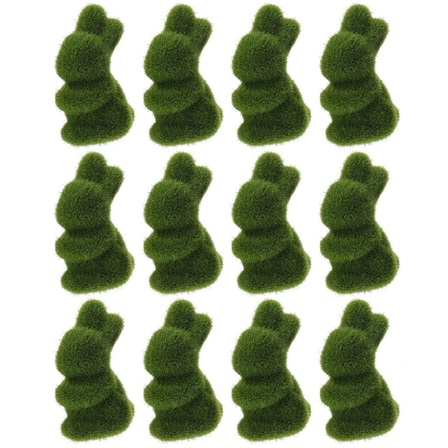 12 piezas muñeca de conejo de simulación de Pascua modelo decoración de conejo artificial decoración de Pascua