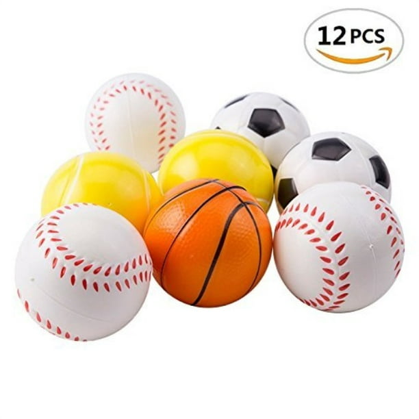 Mseeur 12 Soft Foam Sports Balls For Kids 2 5 Perfect For Small Hands Includes 3 Soccer Ball 3 Basketball 3 Baseball And 3 T Walmart Com Walmart Com