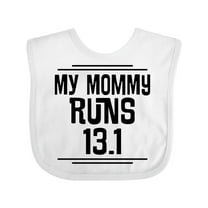 Inktastic Mommy Runs Half Marathon Boys or Girls Baby Bib