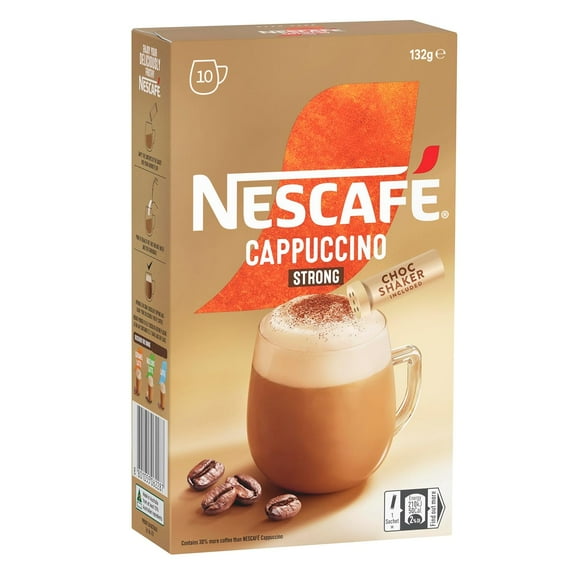 NESCAFÉ Strong Cappuccino Coffee Sachets 40 Pack, 4 x 10 Pack
