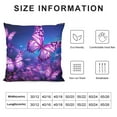 thumbnail image 5 of ARISTURING  Throw Pillow Covers  Square Cushion Cover Purple Cute Butterfly Print Modern Farmhouse Burlap Cushion Case Soft Pillowcase for Couch Bed Car Home Decoration, 5 of 5