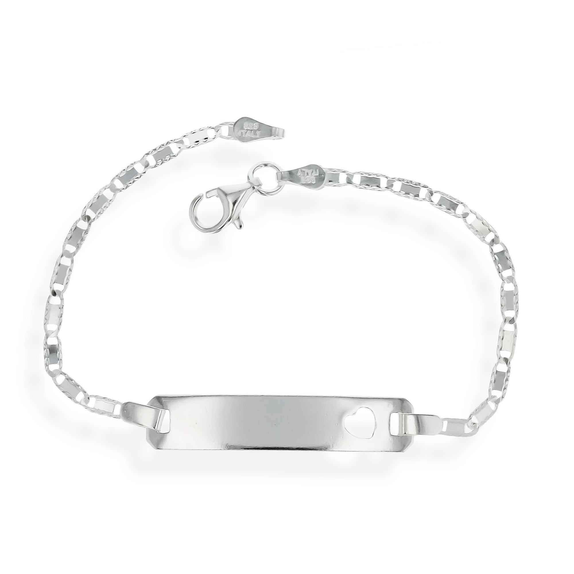 SB0168 Genuine 925 Sterling Silver Stunning Heart Bangle Bracelet 