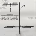 thumbnail image 3 of HOMCOM 200 lbs Hitch Mount Bike Rack for Car, 2 Bike Rack with Safety Strap, 3 of 10