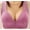 Purple, variant on Tumotour Front Open Bras For Women Lace Pattern Wirefree Button Closeure Breathable Gathering Bra Nursing Underwear Non Steel Ring Underwear Solid Color Shoulder Strap Women Daily Bras