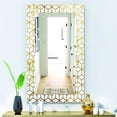 thumbnail image 2 of DESIGN ART Designart 'Capital Gold Honeycomb 6' Modern Mirror - Printed Wall Mirror 27.6 in. wide x 39.4 in. high, 2 of 4
