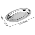 thumbnail image 2 of unbranded 2Ud Ovalado De Acero Inoxidable Plateado Resistente Para Servir Comidas, 2 of 8