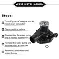 thumbnail image 6 of Unique Bargains Water Pump for Mitsubishi 6D16 6D16T for Kobelco SK330-6 SK320-6 with Rubber Ring Kit, 6 of 6