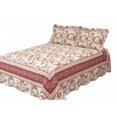 thumbnail image 1 of Patch Magic QQOLRC Vieille Couronne Rose Queen Courtepointe avec 3 Pièces Coussin Shams Set- Colonial Rose, 1 of 1