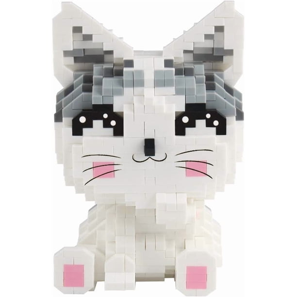 1033 piezas de microbloques de construcción de gato, juego de minibloques de animales KLJM-02 (gato, modelo 2285)