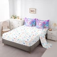 thumbnail image 5 of Erosebridal Ocean Animal Axolotl 7-Piece Bedding Comforter Set,Pink Kawaii Salamander King Bedding Sets For Girl,Reversible, 5 of 7