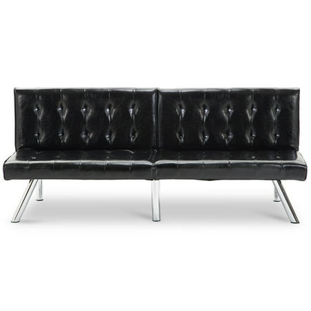Costway Split Back Futon Sofa Bed Couch Recliner Sleeper Living Room Costway Split Back Futon Sofa Bed Couch Recliner Sleeper Living Room Black