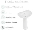thumbnail image 6 of Santorini Two-Piece Pedestal Sink, 6 of 9