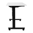 thumbnail image 6 of Emma + Oliver Heavy-Duty Flip Top Training Table with Nesting Design, Privacy Panel, T-Legs, 1" White Tabletop, Black Metal Frame - 60" x 24", 6 of 15
