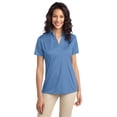 thumbnail image 1 of Port Authority L540 Ladies Silk Touch Polo Shirt - Carolina Blue - Large, 1 of 2