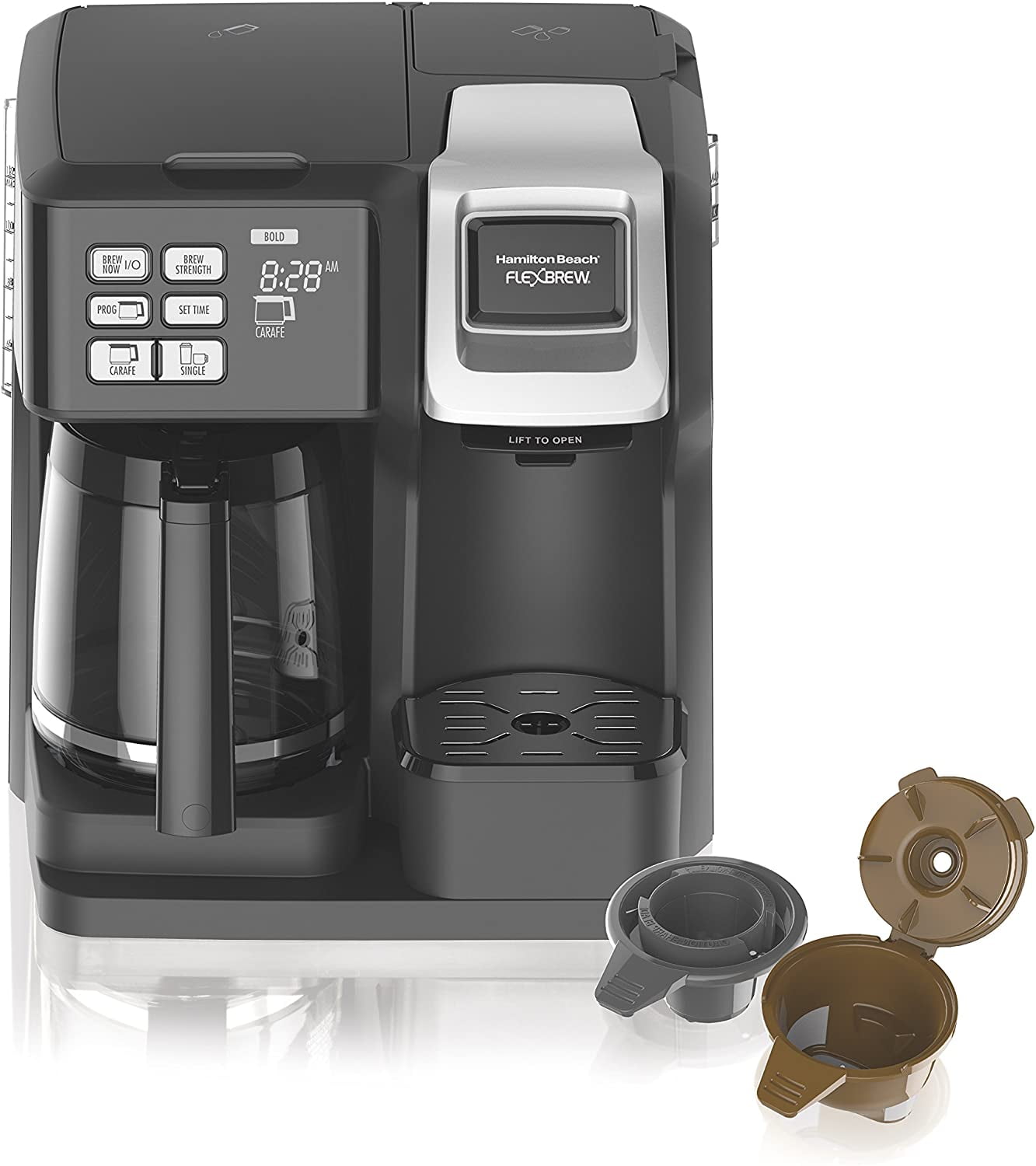 Hamilton Beach 49963 Gray FlexBrew Single Serving Coffee Maker - 120V