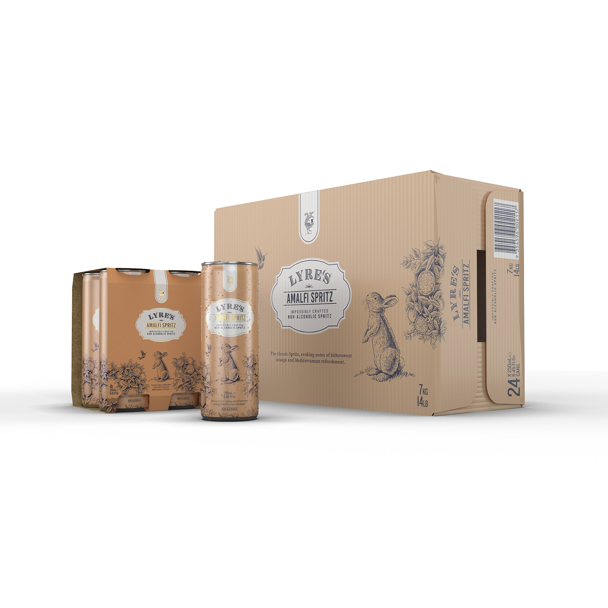 Lyres Amalfi Spritz Non-Alcoholic 4 Pack Cans