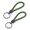 thumbnail image 1 of Llavero para Automóvil Unique Bargains Llavero Universal con Anillo para Llaves de Control Remoto para el Hogar de Cuero Aleación de Zinc Verde Militar 2 Pcs, 1 of 6