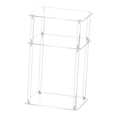 thumbnail image 2 of Mesita de noche transparente, mesa auxiliar acrílica, mueble de fácil montaje, decoración del hogar, mesa auxiliar minimalista para dormitorio y sala 30cmx25cmx55cm, 2 of 8
