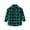 Green, variant on WOYY Infant Boys Classic Plaid Button Up Shirt Casual Long Sleeve Flannel Pocket Shirt