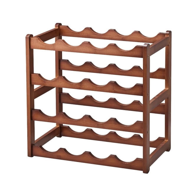 Porta Vinos de 4 Niveles, Porta Botellas de Vino para 16 Botellas, Organizador de Botellas de Vino y Bebidas, Estante de Almacenamiento para la Cocina, Bar o Bodega