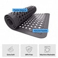 thumbnail image 5 of GORILLA GRIP Patented Bath Tub Shower Mat, Machine Washable Bathtub Floor Liner Mats, Suction Cups and Drain Holes to Keep Tubs Clean, Soft on Feet, Bathroom Essentials, 35x16 Inch, Charcoal Opaque, 5 of 10