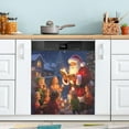 thumbnail image 5 of Christmas Santa Singing Dishwasher Magnet Covers for The Front Magnetic Dishwasher Decorative Cover Home Cabinet Decals 23" x 26" Refrigerator Door Decor, 5 of 6