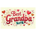 thumbnail image 6 of LUUFILx Best Grandpa Ever Backdrop Banner Grandfather Day Party Decorations Heart Design Background for Birthday Celebration Event Photography Props, 6 of 8