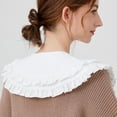 thumbnail image 4 of CAILDANL Fake Collar Detachable Blouse False Collar Half Shirts Collar Little Shawl Top Elegant for Women Girls, 4 of 7