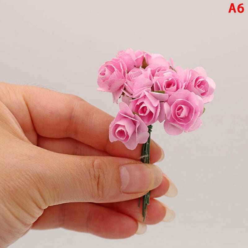 Doll house toy mini flower hand tied bouquet rose flower arrangement YRZ8 