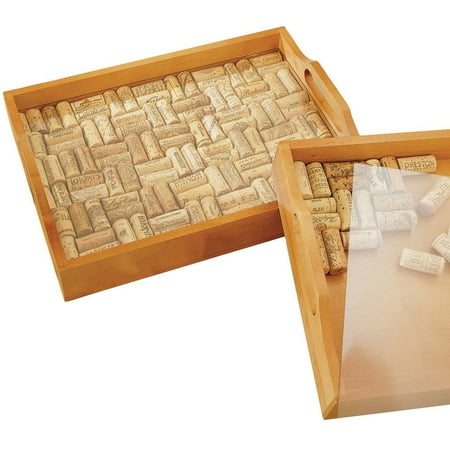 Wine Enthusiast Wine Cork Serving Tray Kit