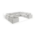 thumbnail image 3 of Meridian Furniture Comfy Cream Velvet 8-Pc. Modular Sectional, 3 of 11