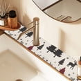 thumbnail image 2 of Yayeee Faucet Mat for Kitchen Sink 14.7" Diatomite Long Splash Guard Pad, Christmas Plaid Forest, 2 of 7