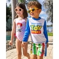 thumbnail image 2 of Disney Toy Story Little Boys' Rash Guard and Swim Trunks Set Multi-Stripe Toy Story Crew, 2 of 13