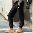 thumbnail image 5 of Dalix Heartly Ghost Embroidery Jogger Midweight Fleece Sweatpants Soft Lounge Pant Drawstring Waistband Pockets Womens in Black XS X-Small, 5 of 5