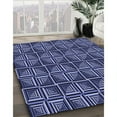thumbnail image 3 of Ahgly Company Machine Washable Indoor Square Transitional Blue Area Rugs, 7' Square, 3 of 7