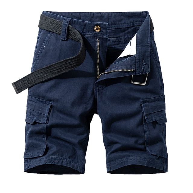 Leutsin Men's Pocket Zipper Resilience Leisure Time Tooling Short Pants