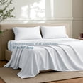 thumbnail image 6 of Bare Home Premium 1800 Collection 4-Piece Bed Sheet Set with Envelope Pillowcases, Full XL, White, 6 of 9