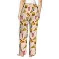 thumbnail image 3 of Uemuo Hamburger Pizza Coke Pattern Women's Wide Leg Palazzo Lounge Pants with Pockets Light Weight Loose Comfy Casual Pajama Pants-Large, 3 of 9