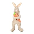 thumbnail image 3 of Adornos de conejito de Pascua para árbol de primavera, zanahoria abrazada, decoración, peluche lindo marrón, 3 of 9