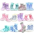 thumbnail image 3 of TeeHee Kids Girls Cotton Basic Crew Socks 12 Pair Pack (12-18 Months, Large Dot & Hearts), 3 of 5