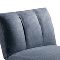 thumbnail image 3 of Dora 62 Inch Modern Adjustable Chaise Lounger with Channel Tufting, Blue- Saltoro Sherpi, 3 of 5