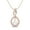 Rose Plated Silver, variant on Teardrop Pear Shape Pearl Pendant 925 Sterling Silver Rose Vermeil Women's Chain Necklace