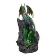 thumbnail image 6 of Ebros Emerald Dragon On Crystal Geode Mountain Backflow Incense Burner With LED, 6 of 9