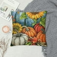 thumbnail image 2 of Qinduosi Fall Pillow Covers Fall Autumn Thanksgiving Pumpkin Sunflower Throw Pillow Cases Blue Farmhouse Decorative Cushion Cover White, 2 of 5