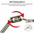 thumbnail image 3 of CHOYCLIT Inspection Mirror, Telescopic Mirrors, Adjustable Inspection Mirrors, Inspection Mirror, 360 Degree Rotatable Inspection Mirror, Telescopic up to 73cm, Non-Slip Black Handle, for Automotiv, 3 of 5