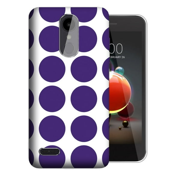 MUNDAZE LG Stylo 5 Purple PolkaDots Design Phone Case Cover
