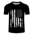 thumbnail image 2 of MRULIC shirts for men Men T Shirt Independence Day 3D Digital Printing Casual Basic Tee Tops Men Formal Shirts Black + 3XL, 2 of 4