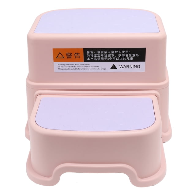 Toddler Step Stool, Children's Footstool Smoother Edges For Toilets Green,Pink